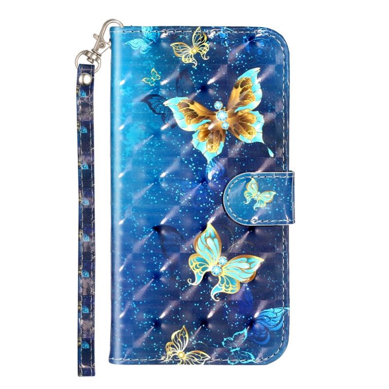 Obudowa iPhone XR Etui na Telefon Motyle Z Punktami Świetlnymi Z Paskiem