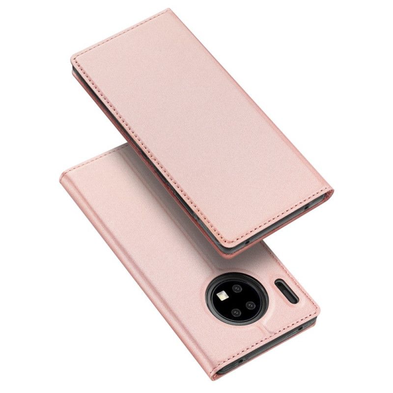 Flip Kotelot Huawei Mate 30 Pro Złoty Czarny Dux Ducis Z Serii Skin Pro Etui Ochronne