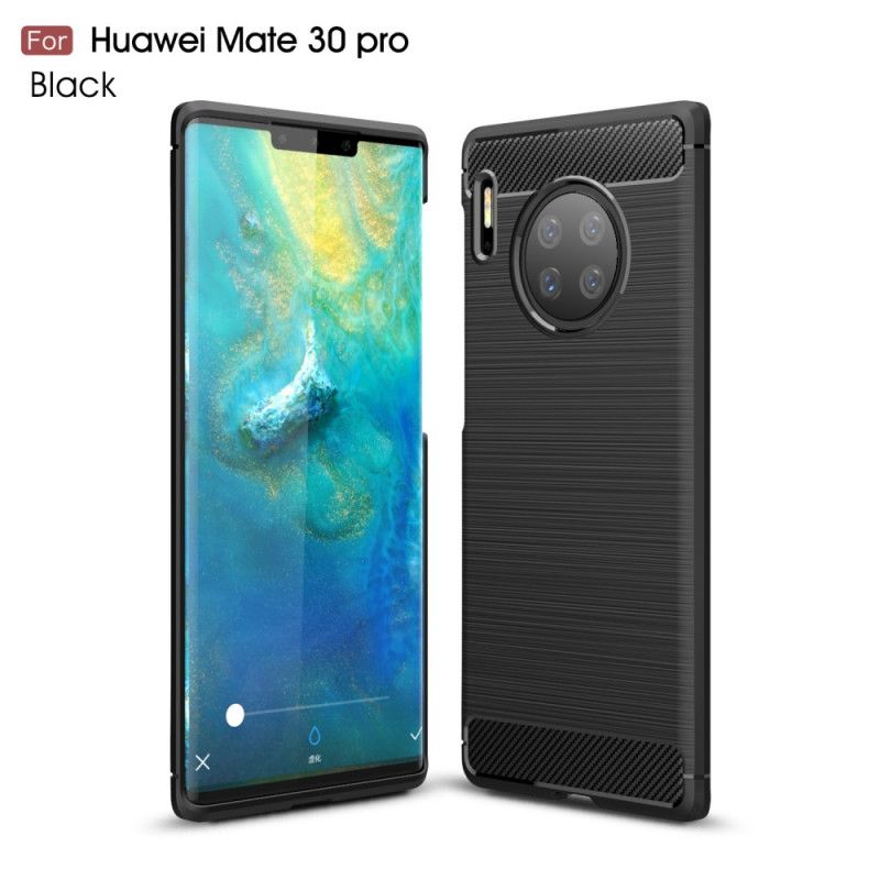 Futerały Huawei Mate 30 Pro Czerwony Czarny Etui na Telefon Szczotkowane Włókno Węglowe