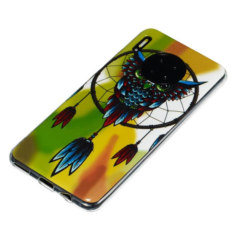 Futerały Huawei Mate 30 Pro Etui na Telefon Fluorescencyjny Łapacz Snów Sowy