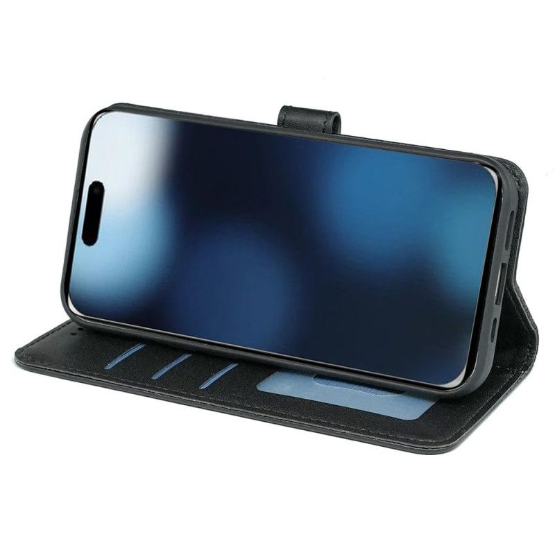 Skórzany Futerał iPhone 16 Pro Max Etui Na Telefon Druk Fryzu