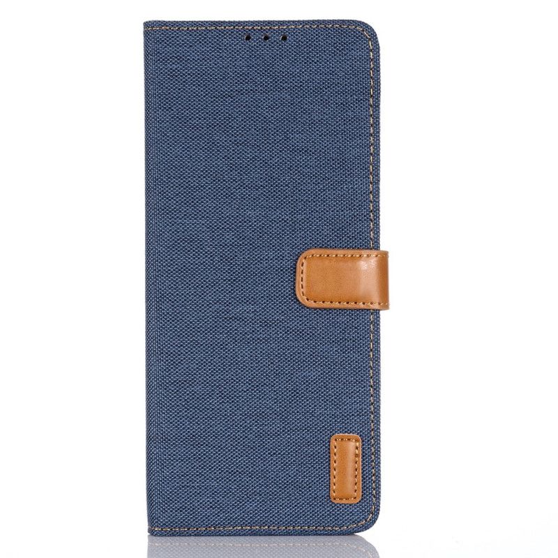 Etui Folio Sony Xperia 1 II Granatowy Czarny Tkanina Oxford