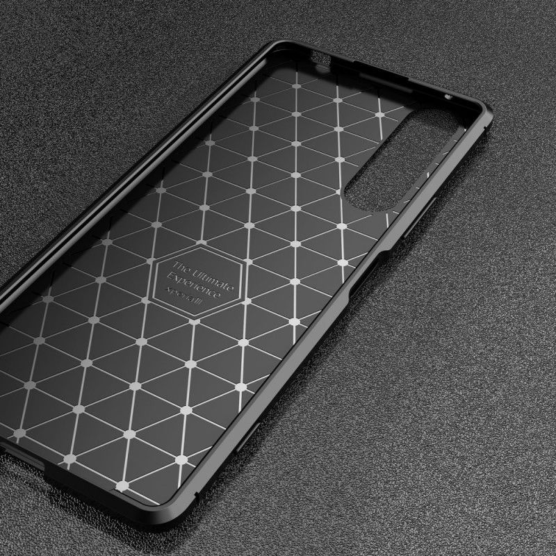 Etui Sony Xperia 1 II Granatowy Czarny Elastyczne Włókno Węglowe