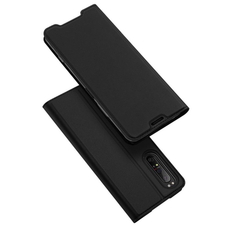 Flip Kotelot Sony Xperia 1 II Granatowy Czarny Etui na Telefon Skóra Pro Dux Ducis