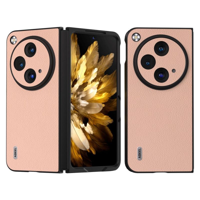 Etui Do Oppo Find N3 Oryginalna Skóra Liczi Abeel