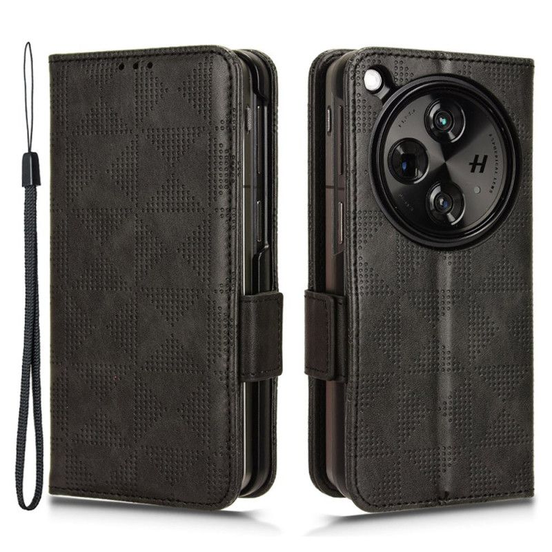 Etui Folio Do Oppo Find N3 Wzór Trójkąta