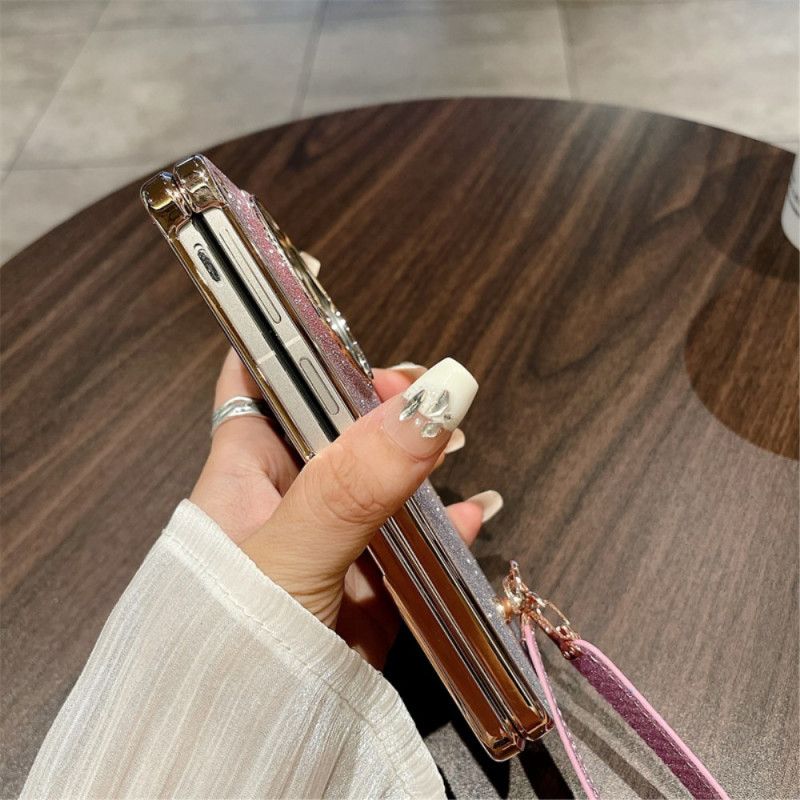 Etui Oppo Find N3 Błyszcząca Powierzchnia I Pasek
