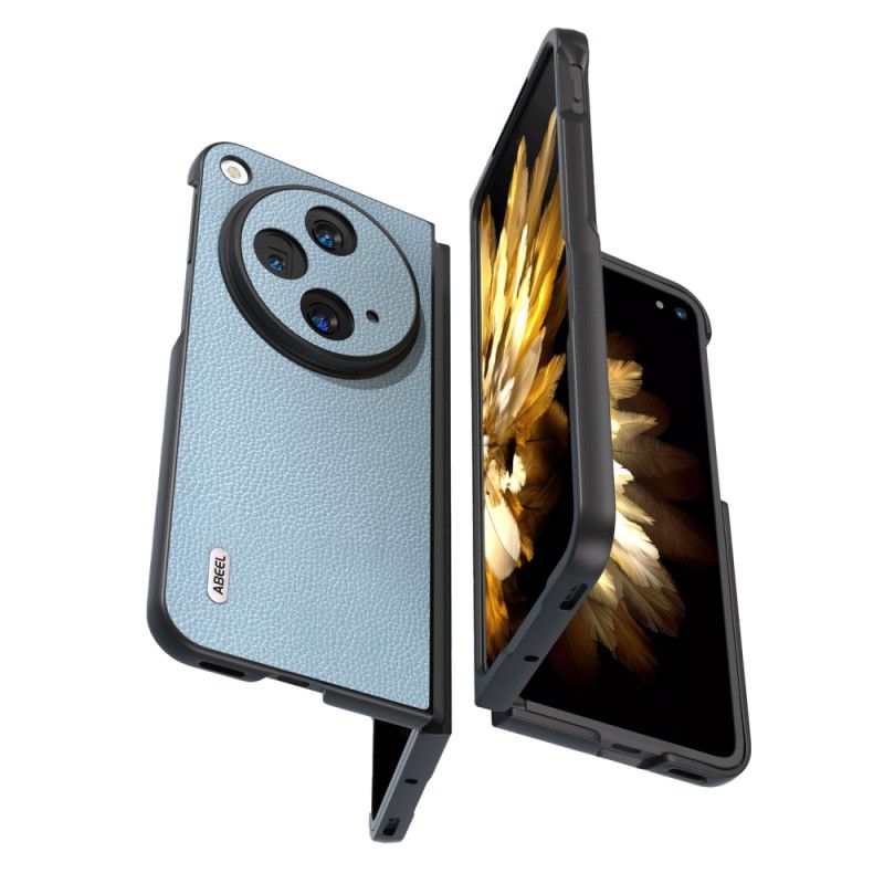 Etui Oppo Find N3 Naturalna Skóra Liczi Abeel