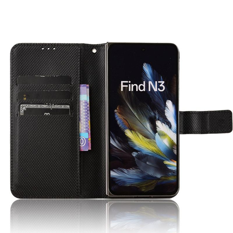 Skórzany Futerał Oppo Find N3 Etui Na Telefon Punkty Na Smycz