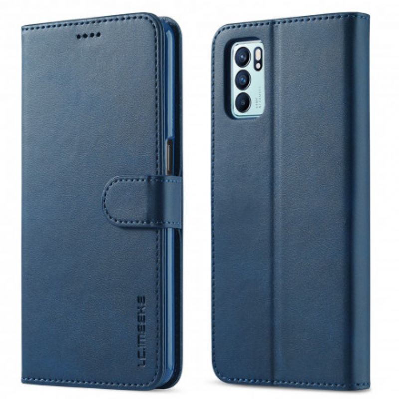 Etui Folio Do Oppo Reno 6 Pro 5g Lc.imeeke Efekt Skóry