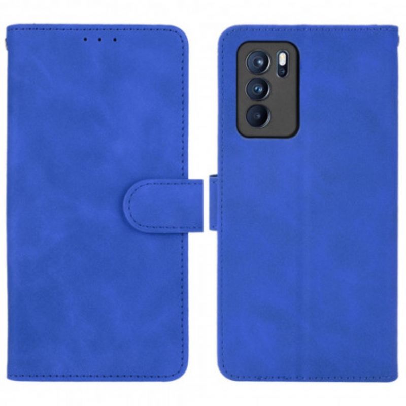 Etui Folio Oppo Reno 6 Pro 5g Dotyk Skóry Etui Ochronne