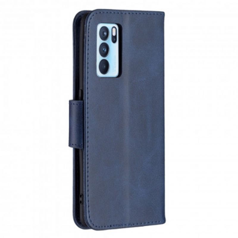 Etui Folio Oppo Reno 6 Pro 5g Gładka Klapa Ukośna Etui Ochronne