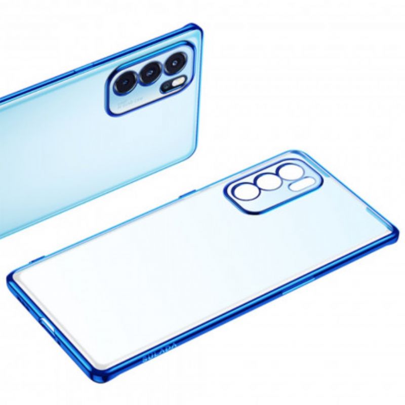 Futerały Oppo Reno 6 Pro 5g Etui Na Telefon Przezroczyste Krawędzie W Stylu Metal Sulada
