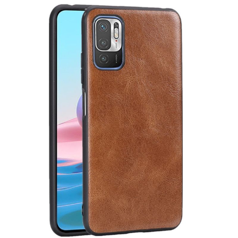 Etui Xiaomi Redmi Note 10 5G Szary Czarny Efekt Skóry