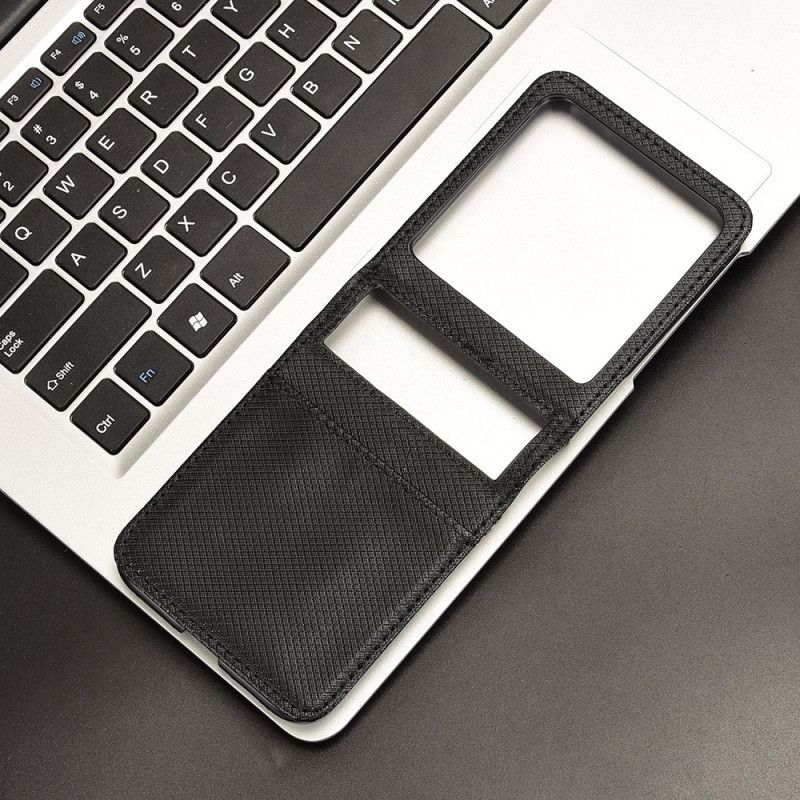 Etui Motorola Razr 50 Posiadacz Karty Z Podwójną Teksturą Etui Ochronne