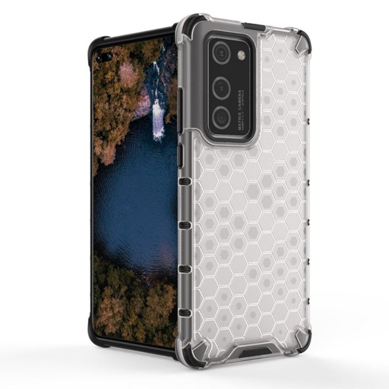 Etui Huawei P40 Pro Biały Czarny Styl Plastra Miodu