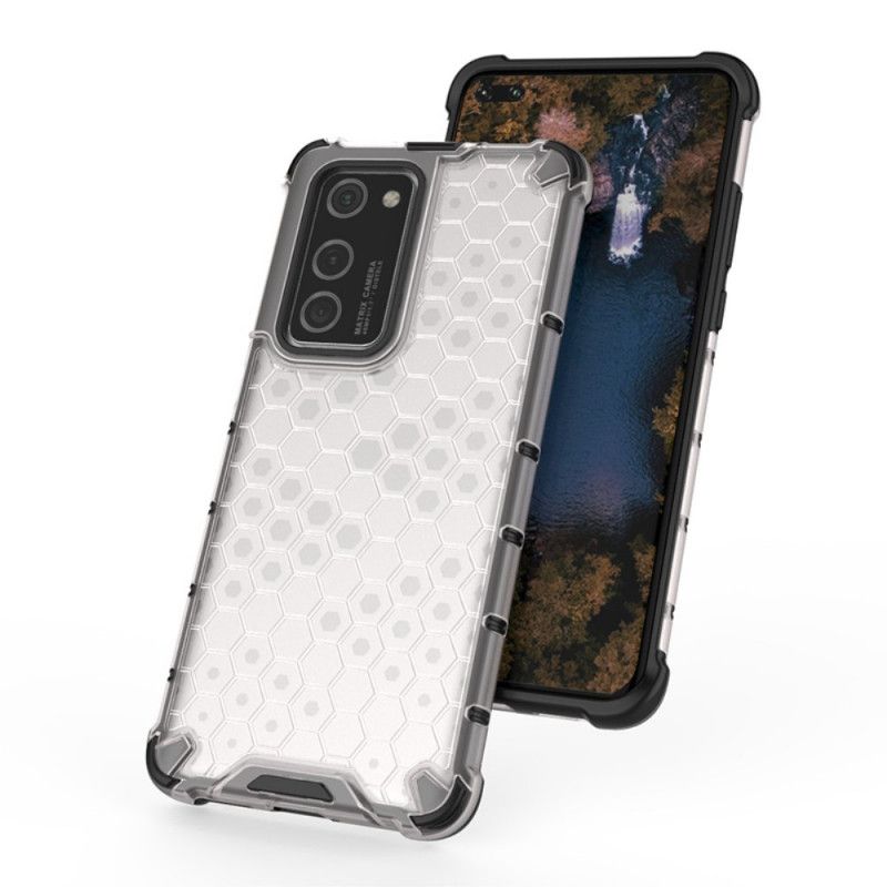 Etui Huawei P40 Pro Biały Czarny Styl Plastra Miodu