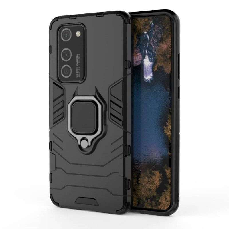 Etui Huawei P40 Pro Czerwony Czarny Pierścień Oporowy