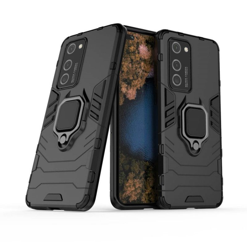 Etui Huawei P40 Pro Czerwony Czarny Pierścień Oporowy