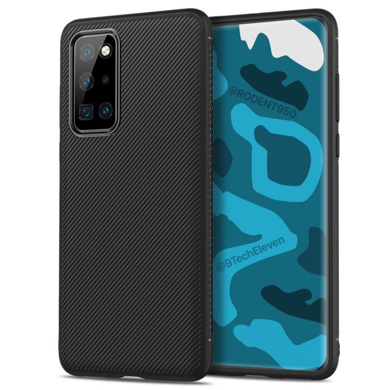 Etui Huawei P40 Pro Granatowy Czarny Skośny Serial Jazzowy