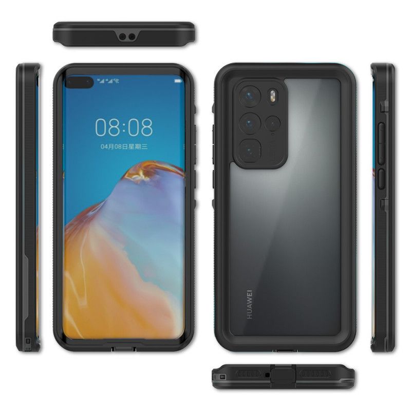 Etui Huawei P40 Pro Granatowy Czarny Wodoodporny Shellbox Etui Ochronne
