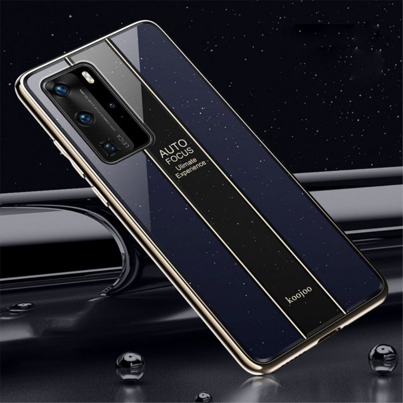 Etui Huawei P40 Pro Granatowy Czerwony Galwanizowana Hybryda