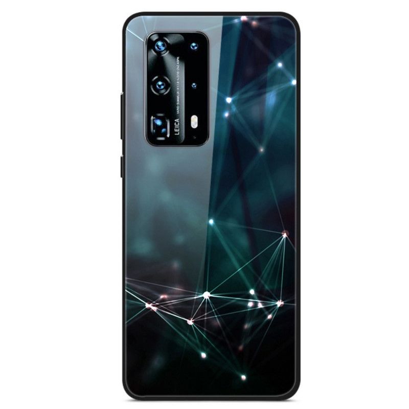 Futerały Huawei P40 Pro Etui na Telefon Abstrakcyjne Kolory Szkła Hartowanego