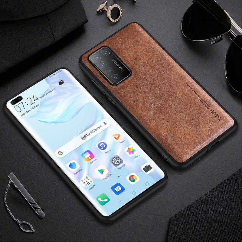 Futerały Huawei P40 Pro Szary Czarny Etui na Telefon Efekt Skóry W Stylu Vintage