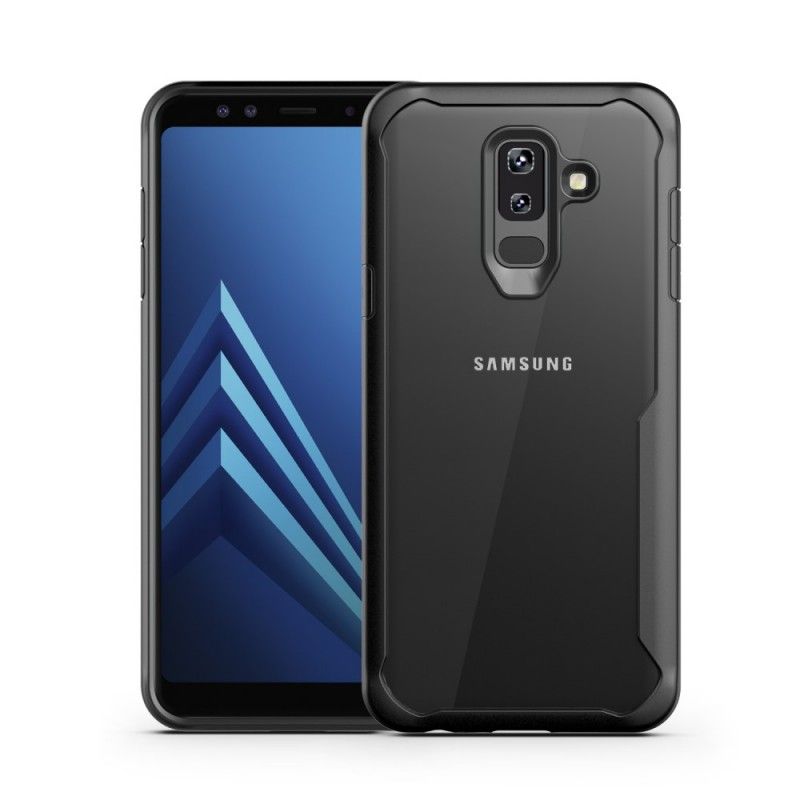 Etui Samsung Galaxy A6 Plus Czerwony Hybrydowe Fazowane Krawędzie