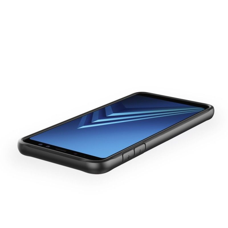 Etui Samsung Galaxy A6 Plus Czerwony Hybrydowe Fazowane Krawędzie