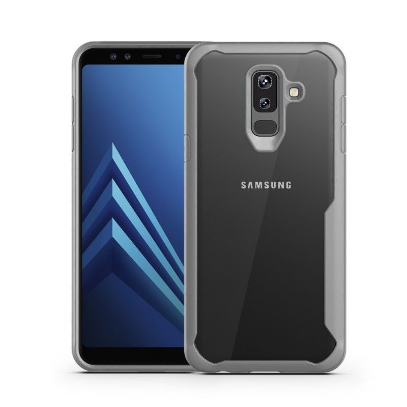 Etui Samsung Galaxy A6 Plus Czerwony Hybrydowe Fazowane Krawędzie