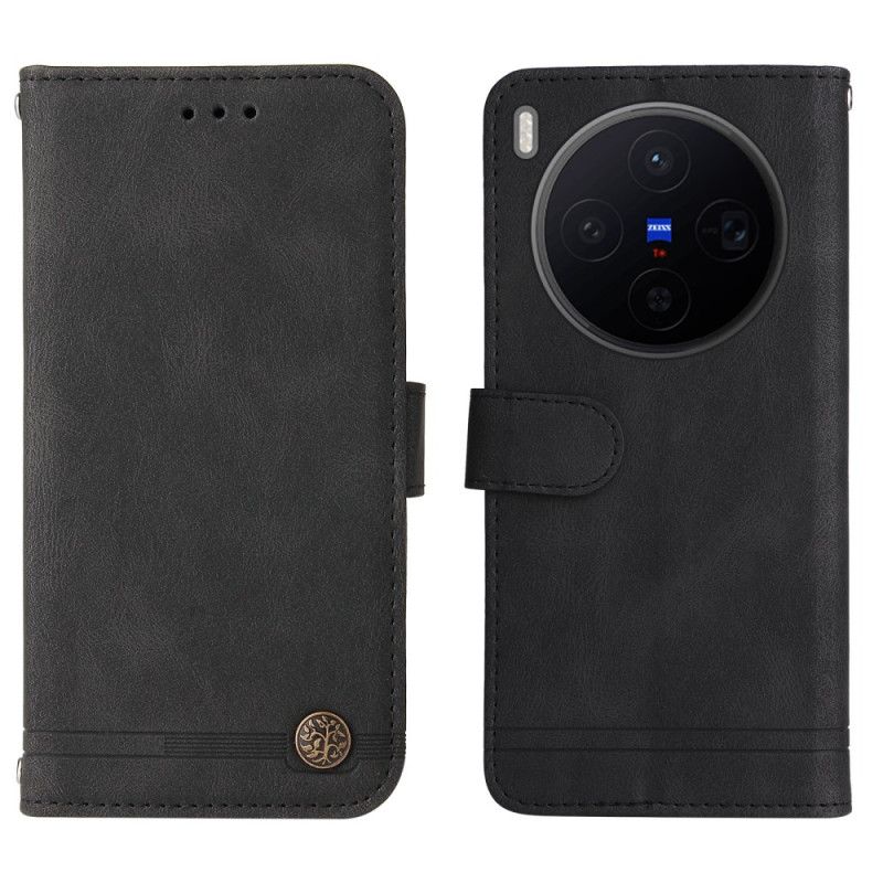 Etui Folio Do Vivo X300 Efekt Zamszu Z Nitami