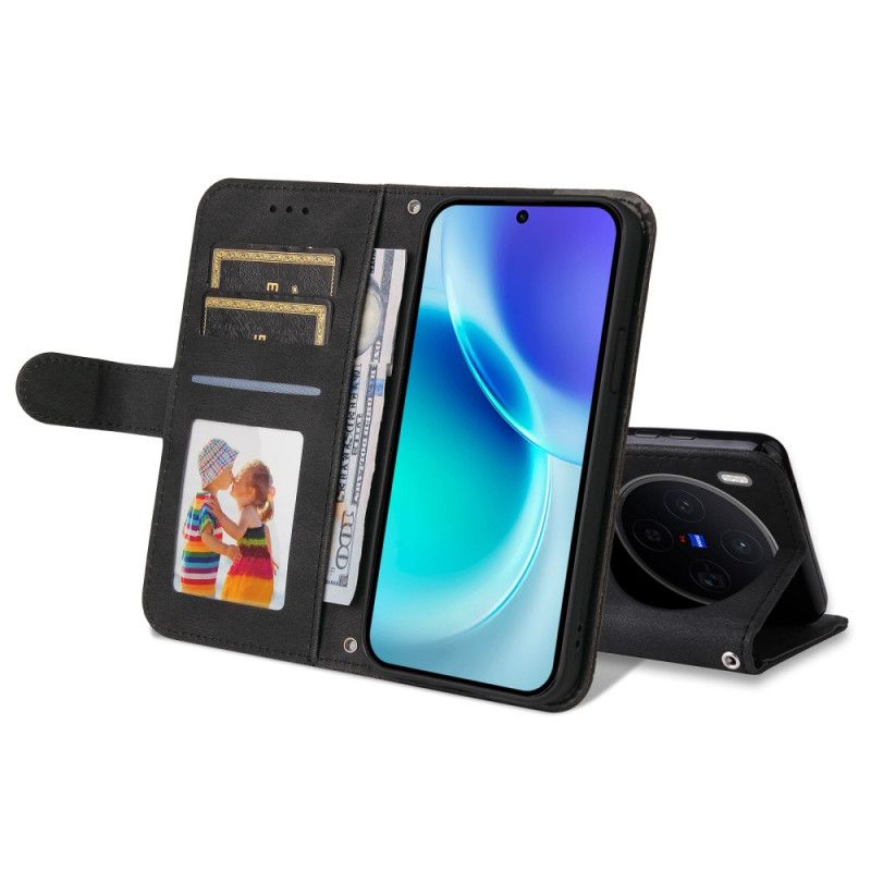 Etui Folio Do Vivo X300 Efekt Zamszu Z Nitami