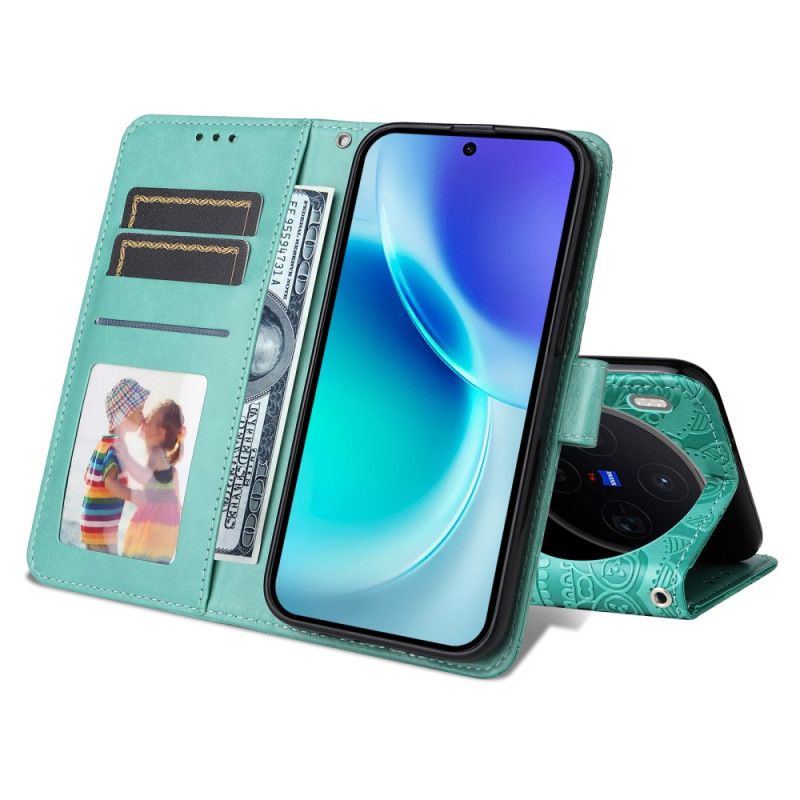 Skórzany Futerał Vivo X300 Etui Na Telefon Mandala