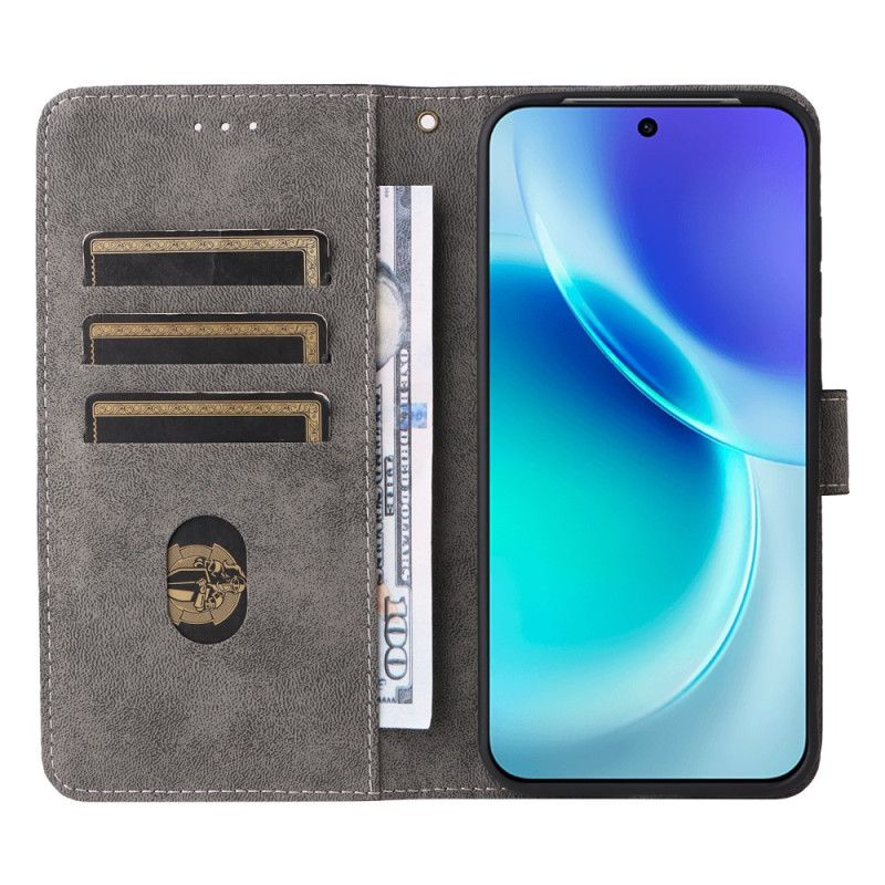 Skórzany Futerał Vivo X300 Etui Na Telefon Pasek Z Efektem Zamszu