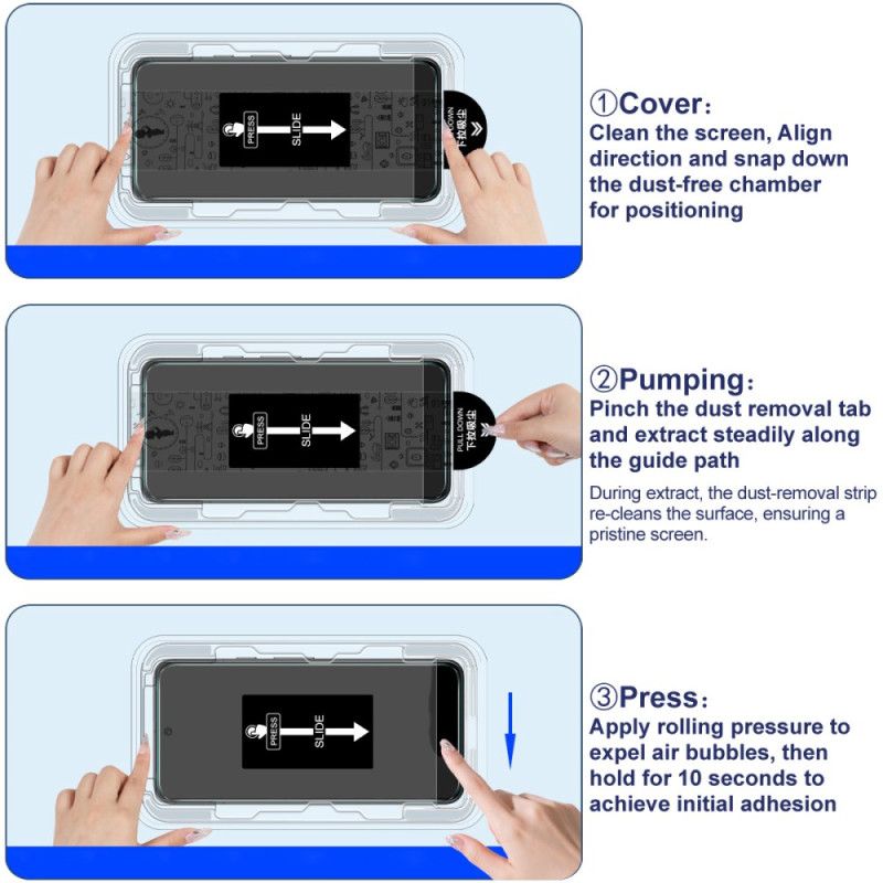 Szkło Hartowane Ochronne Na Ekran Do Vivo X300 Ramka Montażowa (kompatybilna Z Odblokowywaniem Odciskiem Palca)