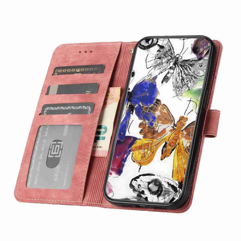 Etui Folio Do Oppo Find X9 Pro 5g Efekt Zamszu Z Motylami