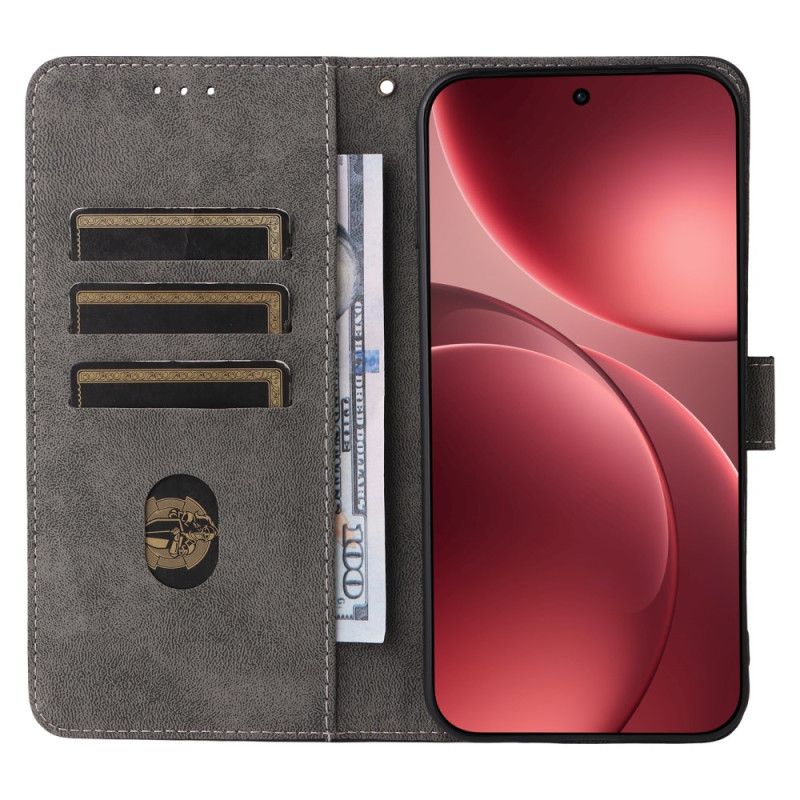 Etui Folio Oppo Find X9 Pro 5g Paski Z Efektem Zamszu Etui Ochronne