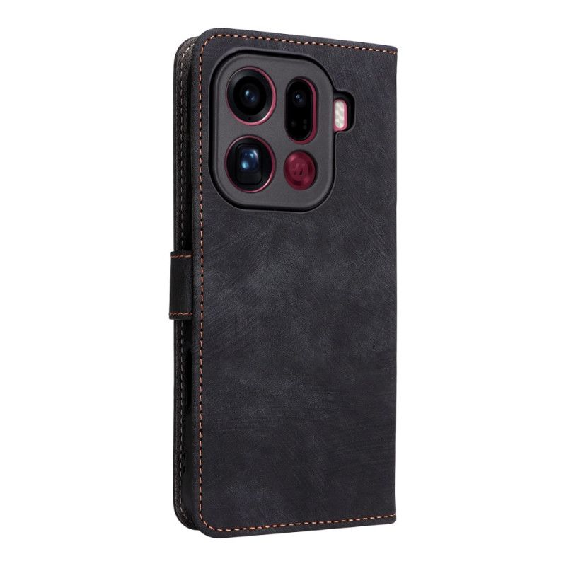 Etui Folio Oppo Find X9 Pro 5g Paski Z Efektem Zamszu Etui Ochronne