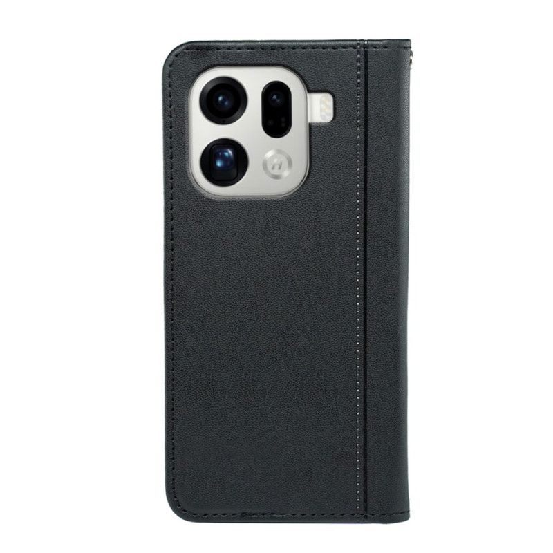 Flip Kotelot Do Oppo Find X9 Pro 5g Wykończenie Z Paskiem