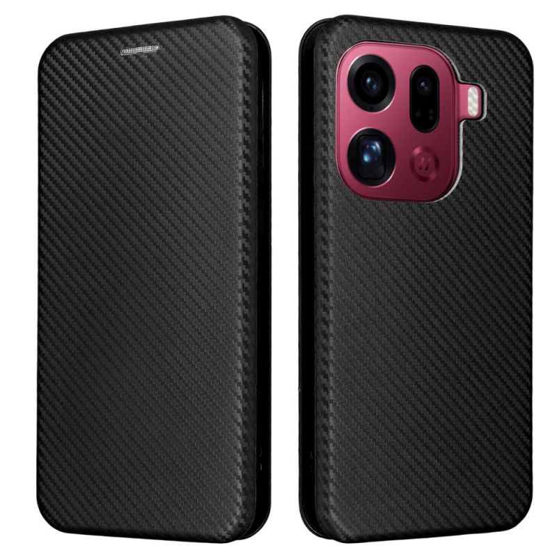 Flip Kotelot Oppo Find X9 Pro 5g Tekstura Włókna Węglowego Etui Ochronne