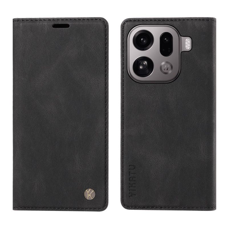 Flip Kotelot Oppo Find X9 Pro 5g Yikatu Efekt Zamszu