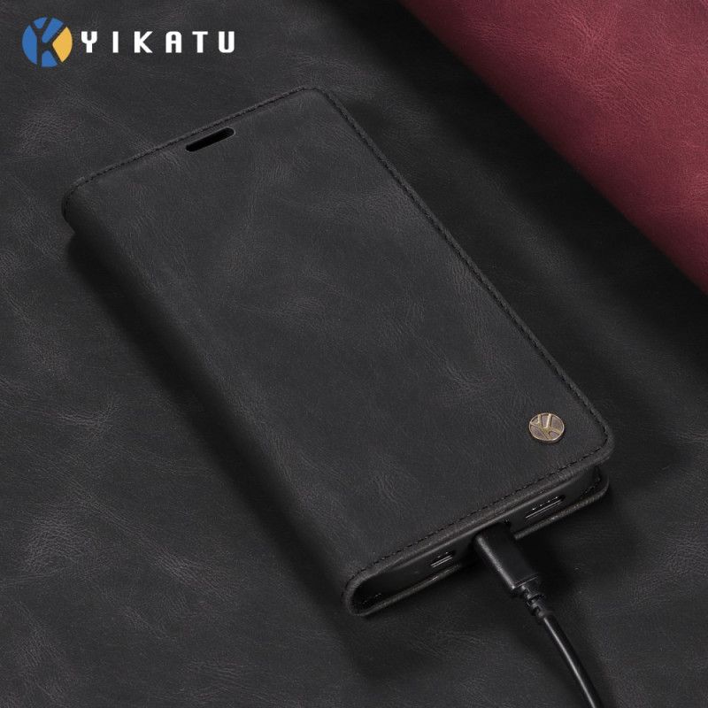 Flip Kotelot Oppo Find X9 Pro 5g Yikatu Efekt Zamszu