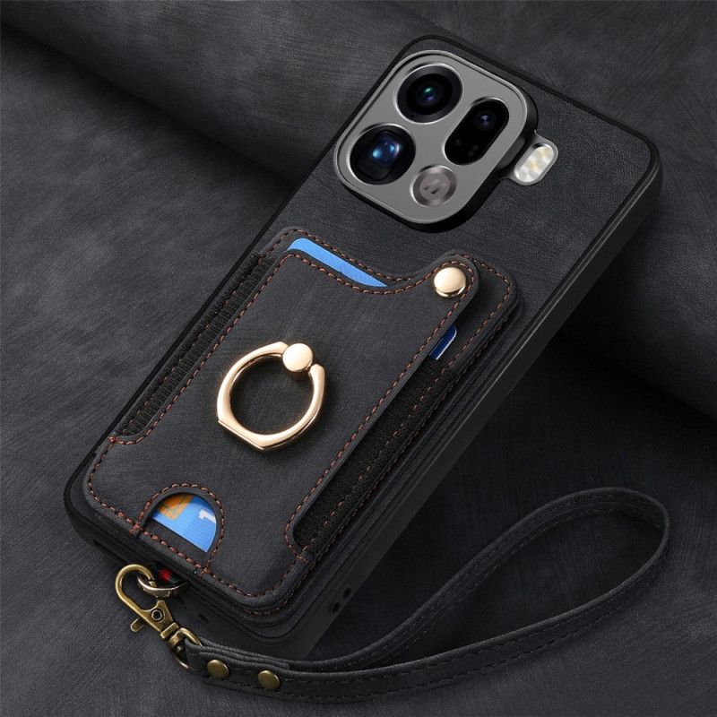 Futerały Oppo Find X9 Pro 5g Etui Na Telefon Etui Na Karty Rfid W Stylu Retro
