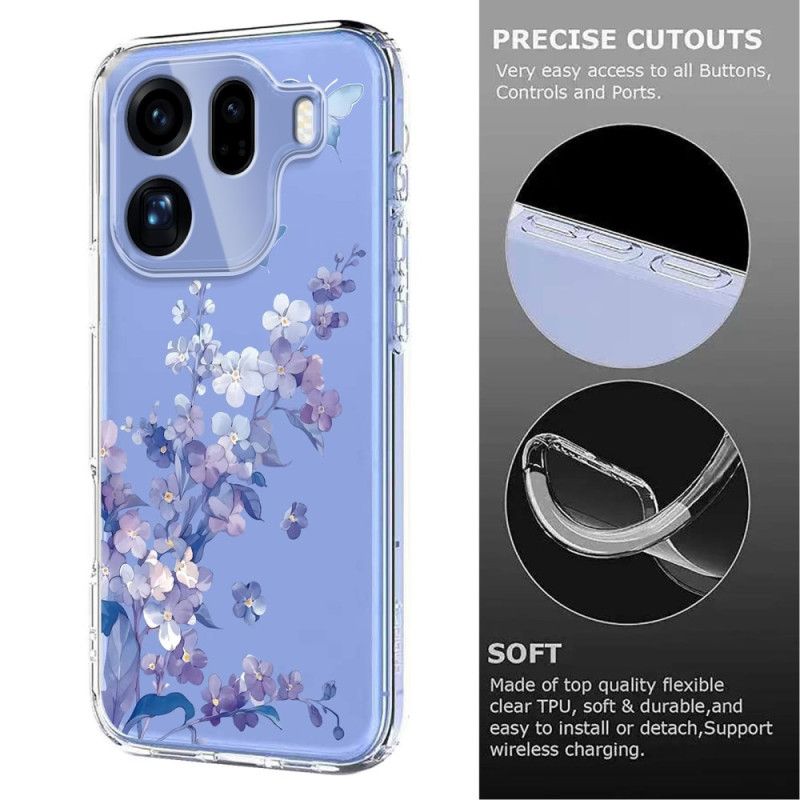 Futerały Oppo Find X9 Pro 5g Etui Na Telefon Motyle I Kwiaty