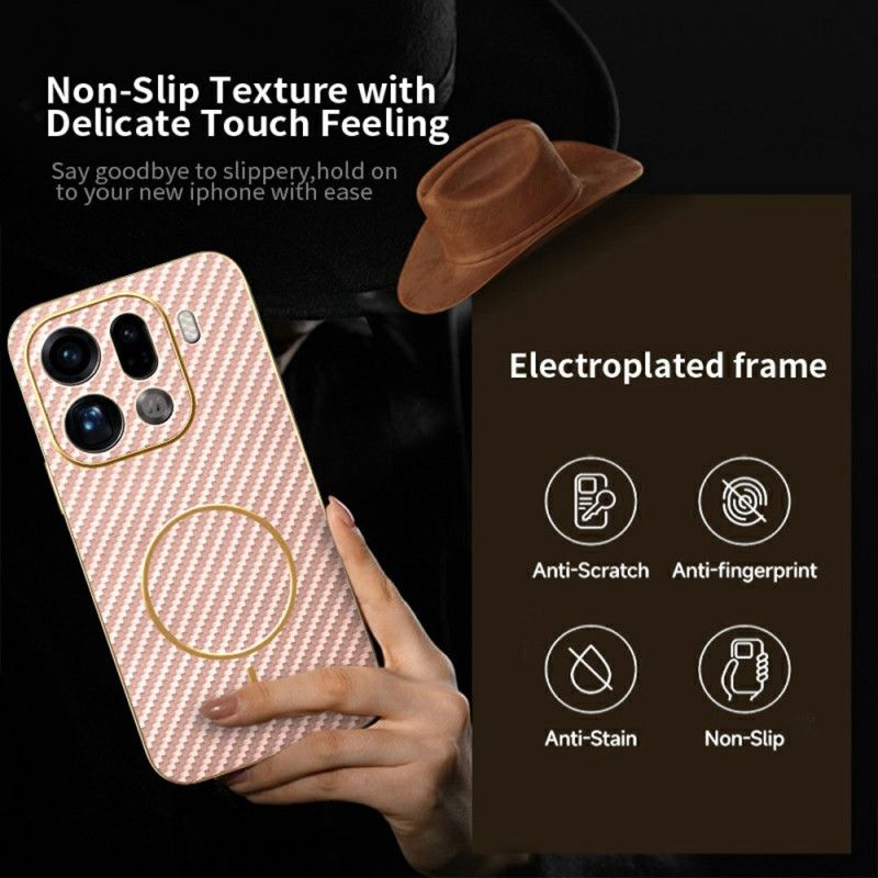 Futerały Oppo Find X9 Pro 5g Etui Na Telefon Tekstura Włókna Węglowego