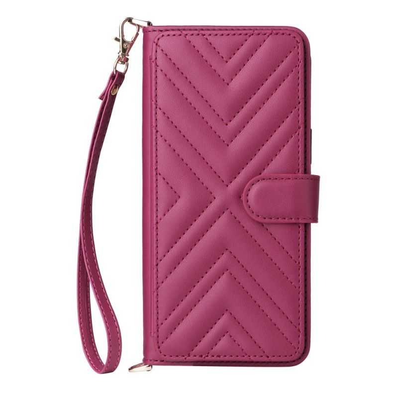 Skórzany Futerał Oppo Find X9 Pro 5g Etui Na Telefon Pikowane Paskami