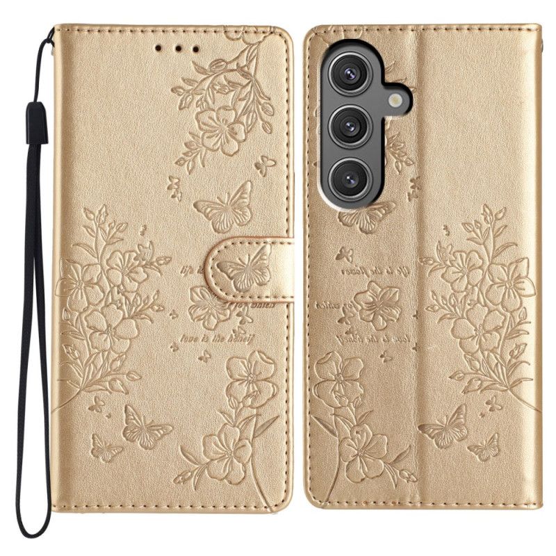 Etui Folio Do Samsung Galaxy A16 5g Kwiatowy Nadruk