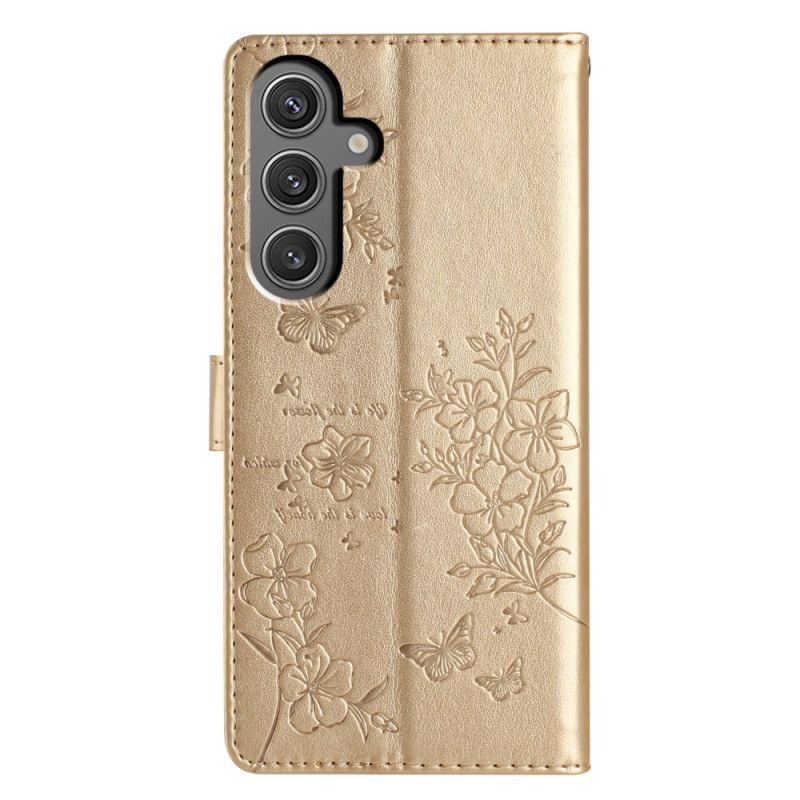 Etui Folio Do Samsung Galaxy A16 5g Kwiatowy Nadruk
