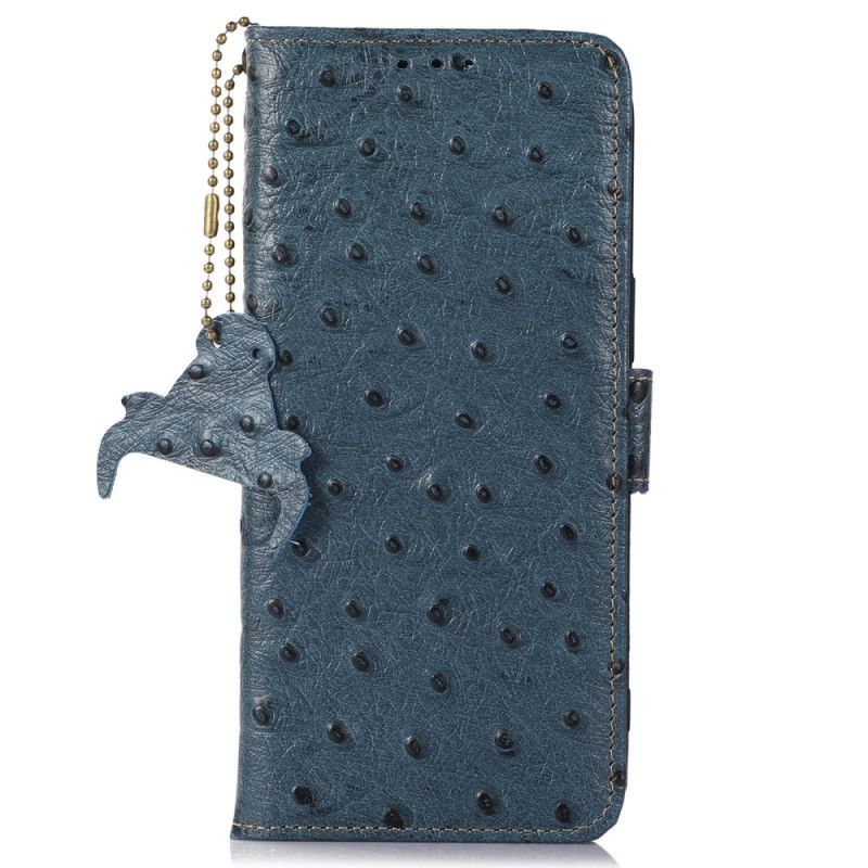 Etui Folio Do Samsung Galaxy A16 5g Skóra O Fakturze Strusia